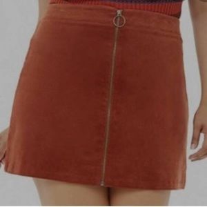 Burnt Orange Corduroy Skirt